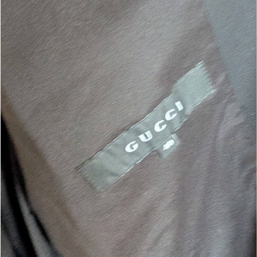 Gucci Double-breasted Long Coat Womens IT40/US 4 Authentic Checked 3/4 Sleeve - Picture 6 of 13